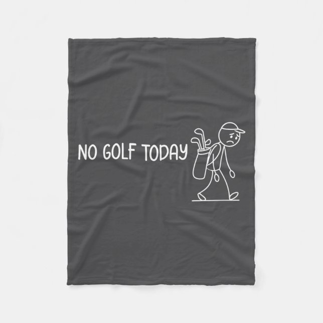 Cobertor De Velo No Golf Today Funny Sad Stickman Golfer Men Women  (Frente)