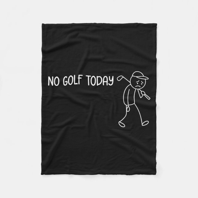 Cobertor De Velo No Golf Today Funny Sad Stickman Golfer Men Women  (Frente)