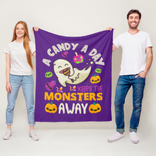 Cobertor De Velo No Halloween Um Doce Por Dia Mantém Os Monstros Af
