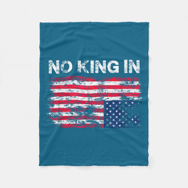 Cobertor De Velo No King In America American Flag Upside Down Distr (Frente)