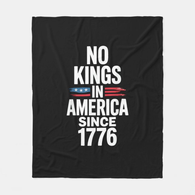 Cobertor De Velo No Kings In America Since 1776 Minimal Clean (Frente)