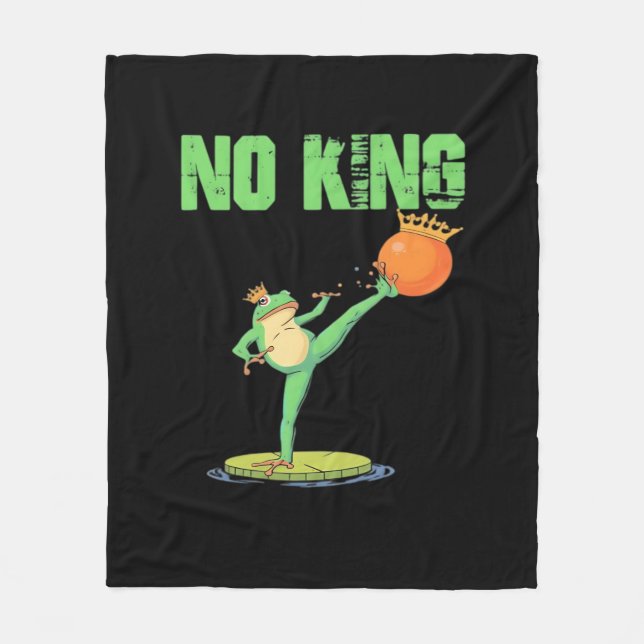 Cobertor De Velo No Kings Portland Frog Protest – Funny Anti-Author (Frente)