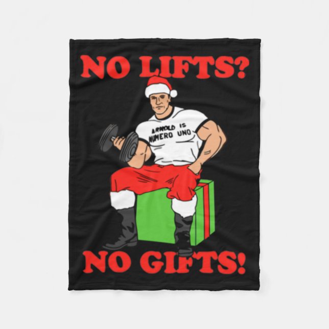 Cobertor De Velo No Lifts No Arnold Schwarzenegger Christma  (Frente)