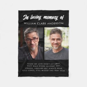 Cobertor De Velo No Loving Memory 2 Photo Poem Tribute Blanket
