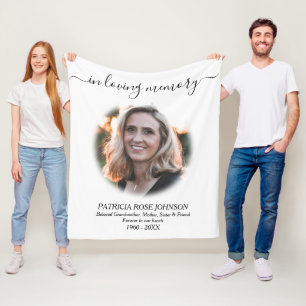 Cobertor De Velo No Loving Memory Funeral Photo Tribute