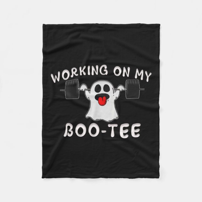 Cobertor De Velo No meu ginásio de trabalho do Tee Halloween (Frente)