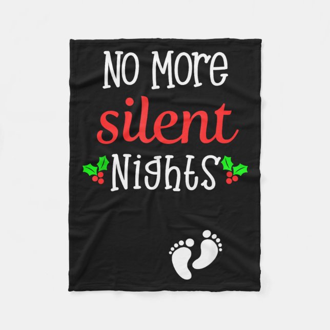 Cobertor De Velo No More Silent Nights Christmas Pregnancy Announce (Frente)