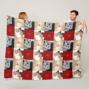 Cobertor De Velo Nó Vermelho Duplo Felicidade Chinesa Cobertura de