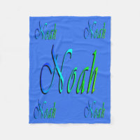 Noah, Nome, Logotipo, Pequeno Folheto Azul.