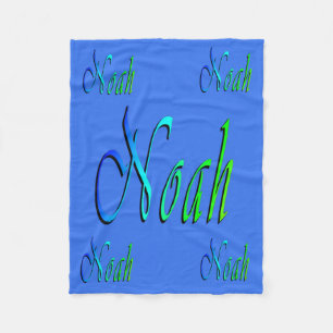 Cobertor De Velo Noah, Nome, Logotipo, Pequeno Folheto Azul.