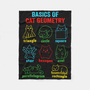 Cobertor De Velo Noções Básicas De Geometria De Gato Diversão Volta