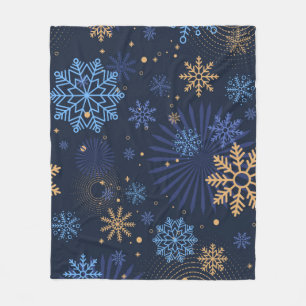 Cobertor De Velo Noite de inverno: Padrão Azul Floco de Neve.