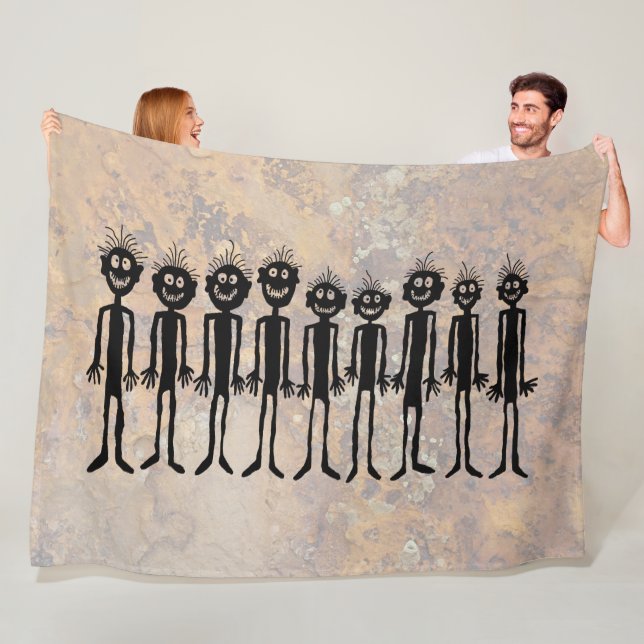 Cobertor De Velo Noite dos Gigantes Caminhando Petroglicph (In Situ)