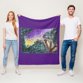 Cobertor De Velo Noite Roxa