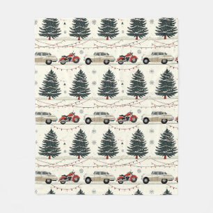 Cobertor De Velo Noites de Natal de Estrada de Motocicleta Retrô
