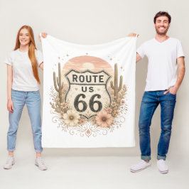 Cobertor De Velo Noites de Viagem pela Estrada Deserta Bloom Americ