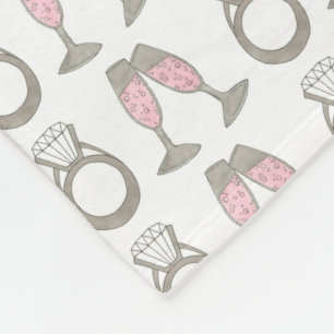 Cobertor De Velo Noiva de Casamento de Toast Diamond Ring Rosa