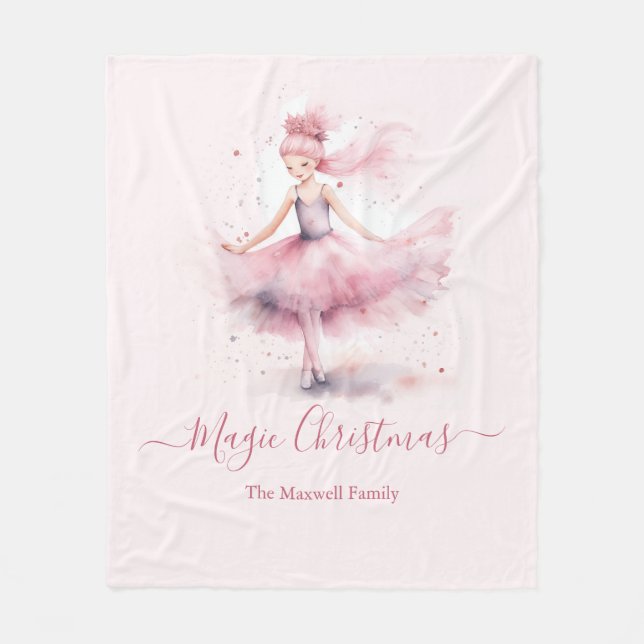 Cobertor De Velo Nome da família do hambúrguer de Natal (Frente)