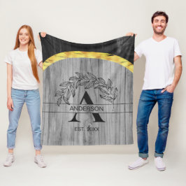 Cobertor De Velo Nome da Família Rustic