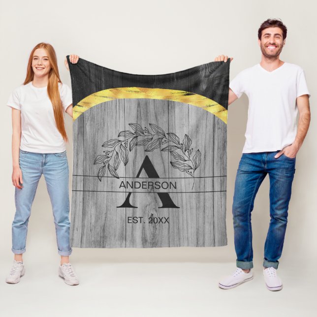 Cobertor De Velo Nome da Família Rustic (In Situ)
