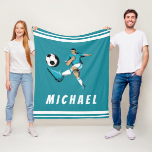 Cobertor De Velo Nome da Ilustração Legal do Jogador de Futebol B