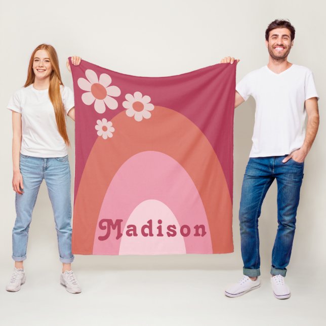 Cobertor De Velo Nome de adição do Arch de Margarida 70s do Groovy  (In Situ)