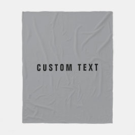 Cobertor De Velo Nome de aparência na moda Modern | Cinza e preto