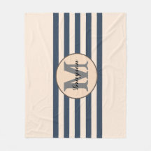 Nome de bebê monograma personalizado com striping