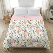 Nome de Flor Silvestre Aquarela Rosa Verde