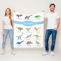 Nome de Menino Personalizado Dinossauros Coloridos