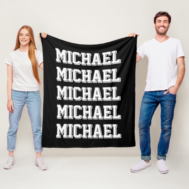 Cobertor De Velo Nome de Varsity Personalizado (In Situ)