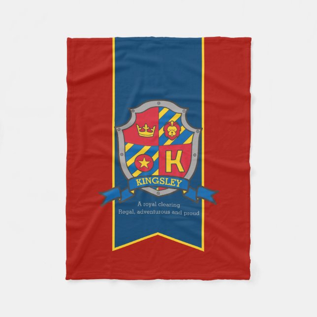 Cobertor De Velo Nome do Boys Kingsley ou K e significado do cobert (Frente)