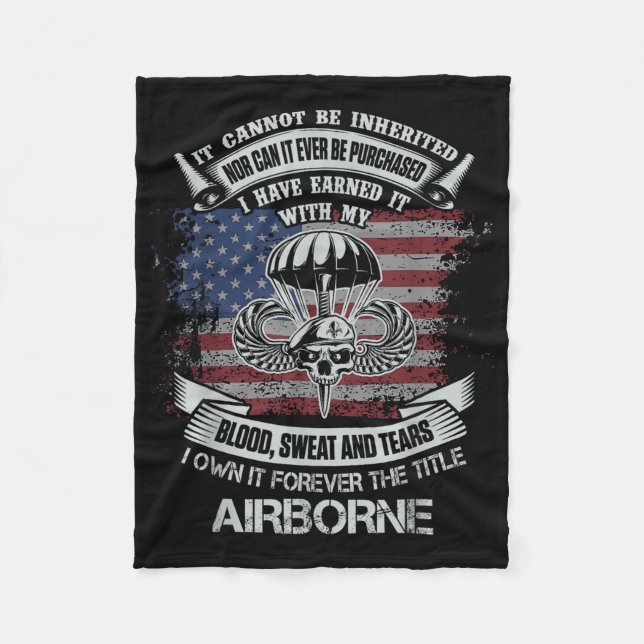 Cobertor De Velo Nome Do Exército Americano Veterano Fla (Frente)