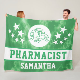 Cobertor De Velo Nome do Farmacêutico do Corante Verde Personalizad
