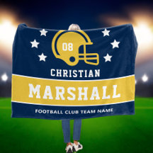 Nome do Futebol Americano Personalizado em Azul Ma