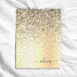 Cobertor De Velo Nome do Glam do Monograma Dourado Glitter Metal<br><div class="desc">Folha Dourada,  Folha Metálica Glitter Esmagada Monograma Metálica e Folha Inicial de Folha. Isto faz o doce e perfeito aniversário de 16 anos,  casamento,  chá de panela,  aniversário,  chá de fraldas ou festa de solteira presente para alguém que ama luxo de luxo e estilos quíticos.</div>