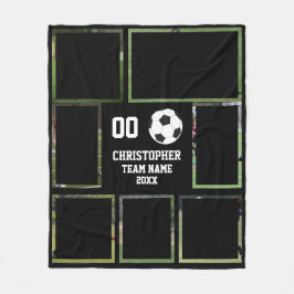 Cobertor De Velo Nome do grupo de colagem de fotos do futebol poste