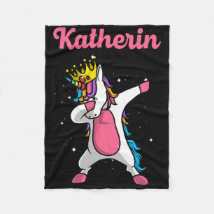 Cobertor De Velo Nome do Katherin Personalizado Birthday Dabbing Un