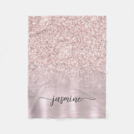 Cobertor De Velo Nome do Monograma da Literatura Dourada do Rosa Me