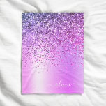 Cobertor De Velo Nome do Monograma de Metal com Glitter Puro<br><div class="desc">Folha fina Roxa Folha Metálica Brilhante Metálica Bruta Monograma e Folha Inicial. Isto faz o doce e perfeito aniversário de 16 anos,  casamento,  chá de panela,  aniversário,  chá de fraldas ou festa de solteira presente para alguém que ama luxo de luxo e estilos quíticos.</div>