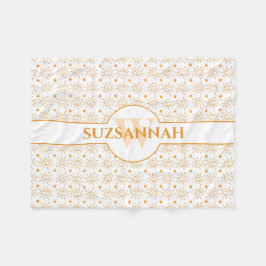 Cobertor De Velo Nome do Monograma Divertido - Sol desenhado à Mão