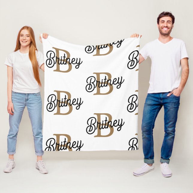 Cobertor De Velo Nome do Monograma Elegante Moderno Script Dourado  (In Situ)