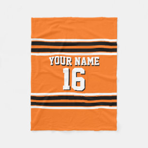 Cobertor De Velo Nome do Número Personalizado da Equipe Laranja Lar