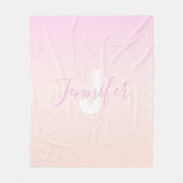 Cobertor De Velo Nome e Monograma do Modelo de Gradação de rosas cl