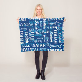 Cobertor De Velo Nome feito sob encomenda personalizado para Isaiah