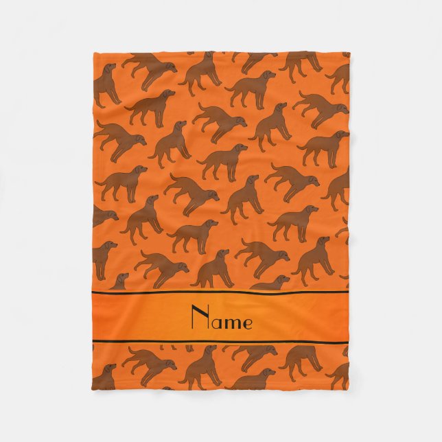 Cobertor De Velo Nome laranja Chesapeake bay retriever (Frente)