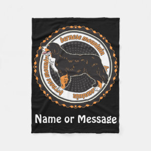 Cobertor De Velo Nome / Mensagem Personalizada da Montanha Bernese 