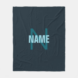 Cobertor De Velo Nome Monograma Personalizável Simples Bold