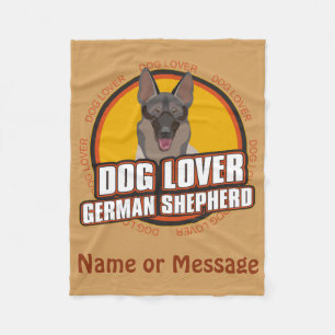 Cobertor De Velo Nome ou Mensagem Personalizada do German shepherd 