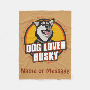 Cobertor De Velo Nome ou mensagem personalizada do Husky siberiano